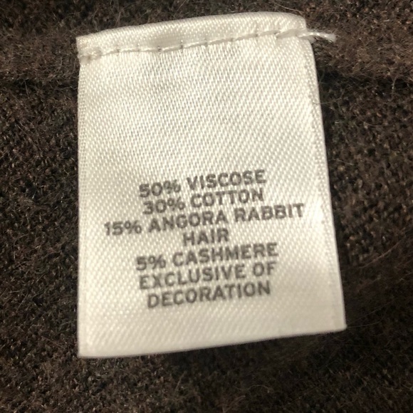 Caslon Viscose Cotton Angora Rabbit Cashmere Blend Button Up Cardigan Medium - Picture 7 of 7